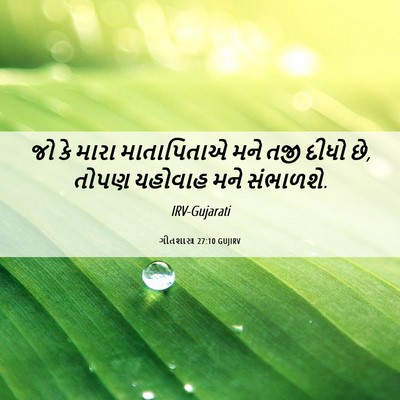 Picture 06 - ગીતશાસ્ત્ર 27:10 GUJIRV - જો કે મારા - Bible Verse Picture