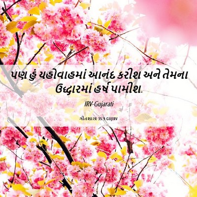 Picture 06 - ગીતશાસ્ત્ર 35:9 GUJIRV - પણ હું યહોવાહમાં - Bible Verse Picture