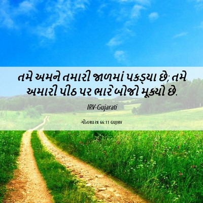 Picture 06 - ગીતશાસ્ત્ર 66:11 GUJIRV - તમે અમને તમારી - Bible Verse Picture