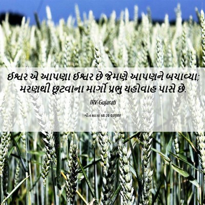 Picture 06 - ગીતશાસ્ત્ર 68:20 GUJIRV - ઈશ્વર એ આપણા ઈશ્વર - Bible Verse Picture