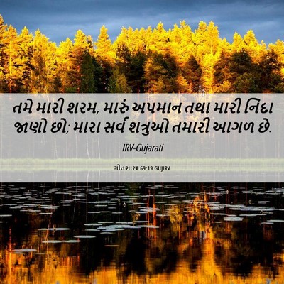 Picture 06 - ગીતશાસ્ત્ર 69:19 GUJIRV - તમે મારી શરમ, મારું - Bible Verse Picture