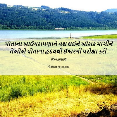Picture 06 - ગીતશાસ્ત્ર 78:18 GUJIRV - પોતાના - Bible Verse Picture