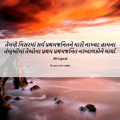 Picture 06 - ગીતશાસ્ત્ર 78:51 GUJIRV - તેમણે મિસરમાં - Bible Verse Picture