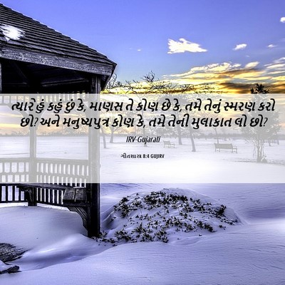 Picture 06 - ગીતશાસ્ત્ર 8:4 GUJIRV - ત્યારે હું કહું - Bible Verse Picture