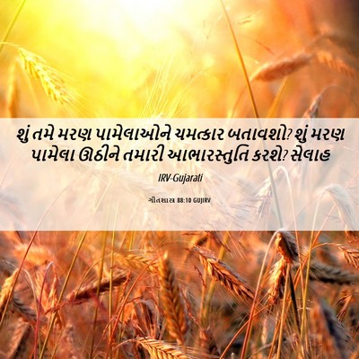 Picture 06 - ગીતશાસ્ત્ર 88:10 GUJIRV - શું તમે મરણ - Bible Verse Picture