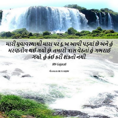 Picture 06 - ગીતશાસ્ત્ર 88:15 GUJIRV - મારી યુવાવસ્થાથી - Bible Verse Picture