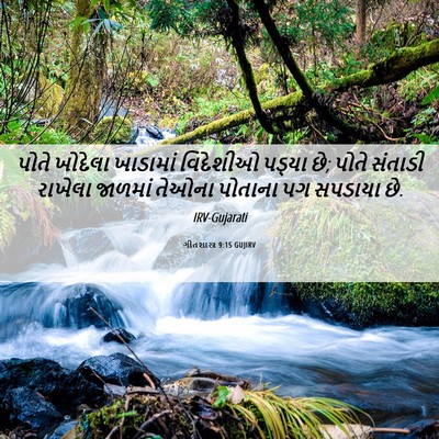 Picture 06 - ગીતશાસ્ત્ર 9:15 GUJIRV - પોતે ખોદેલા - Bible Verse Picture