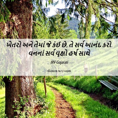 Picture 06 - ગીતશાસ્ત્ર 96:12 GUJIRV - ખેતરો અને તેમાં જે - Bible Verse Picture