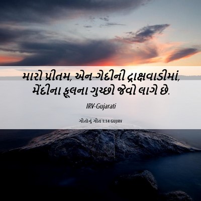 Picture 06 - ગીતોનું ગીત 1:14 GUJIRV - મારો પ્રીતમ, - Bible Verse Picture