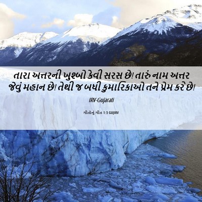 Picture 06 - ગીતોનું ગીત 1:3 GUJIRV - તારા અત્તરની - Bible Verse Picture