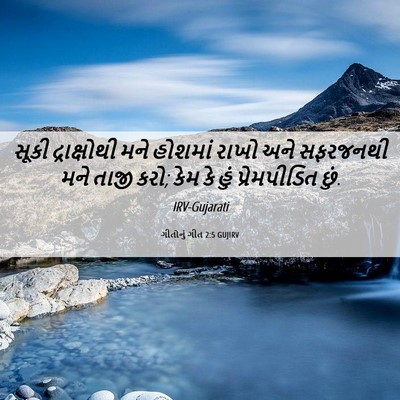Picture 06 - ગીતોનું ગીત 2:5 GUJIRV - સૂકી દ્રાક્ષોથી - Bible Verse Picture