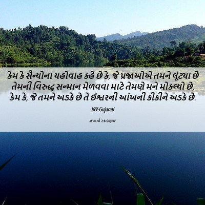 Picture 06 - ઝખાર્યા 2:8 GUJIRV - કેમ કે સૈન્યોના - Bible Verse Picture