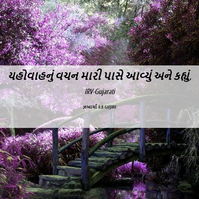 Picture 06 - ઝખાર્યા 4:8 GUJIRV - યહોવાહનું વચન - Bible Verse Picture