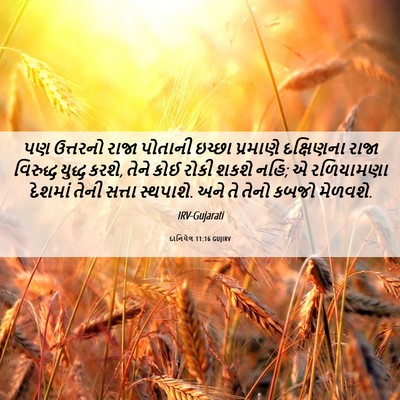 Picture 06 - દાનિયેલ 11:16 GUJIRV - પણ ઉત્તરનો રાજા - Bible Verse Picture