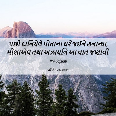 Picture 06 - દાનિયેલ 2:17 GUJIRV - પછી દાનિયેલે - Bible Verse Picture