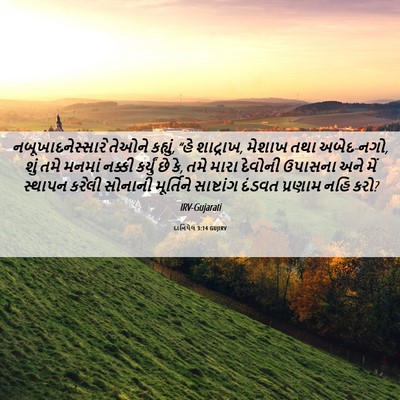Picture 06 - દાનિયેલ 3:14 GUJIRV - નબૂખાદનેસ્સારે - Bible Verse Picture