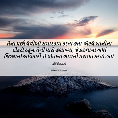 Picture 06 - નહેમ્યા 3:17 GUJIRV - તેના પછી લેવીઓ - Bible Verse Picture