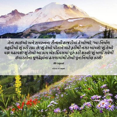 Picture 06 - નહેમ્યા 4:2 GUJIRV - તેના ભાઈઓ અને - Bible Verse Picture
