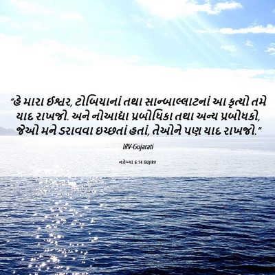 Picture 06 - નહેમ્યા 6:14 GUJIRV - “હે મારા ઈશ્વર, - Bible Verse Picture
