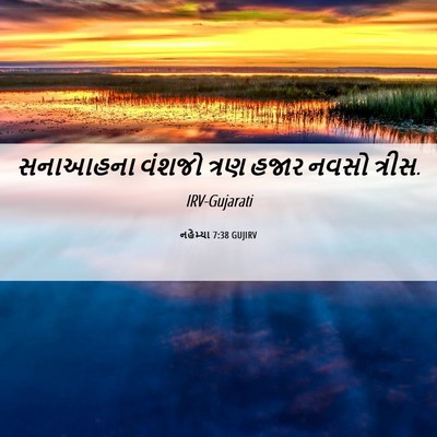 Picture 06 - નહેમ્યા 7:38 GUJIRV - સનાઆહના વંશજો - Bible Verse Picture