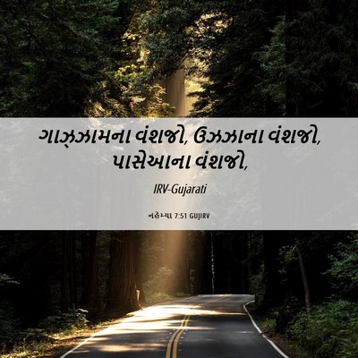 Picture 06 - નહેમ્યા 7:51 GUJIRV - ગાઝ્ઝામના વંશજો, - Bible Verse Picture