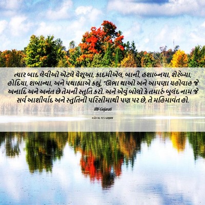 Picture 06 - નહેમ્યા 9:5 GUJIRV - ત્યાર બાદ લેવીઓ - Bible Verse Picture