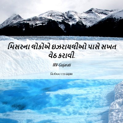 Picture 06 - નિર્ગમન 1:13 GUJIRV - મિસરના લોકોએ - Bible Verse Picture