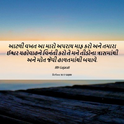 Picture 06 - નિર્ગમન 10:17 GUJIRV - આટલી વખત આ મારો - Bible Verse Picture