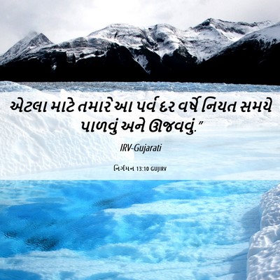Picture 06 - નિર્ગમન 13:10 GUJIRV - એટલા માટે તમારે આ - Bible Verse Picture
