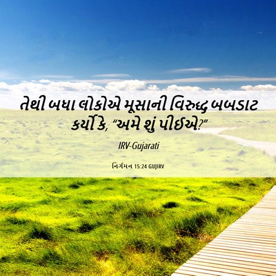 Picture 06 - નિર્ગમન 15:24 GUJIRV - તેથી બધા લોકોએ - Bible Verse Picture