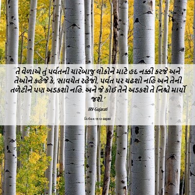 Picture 06 - નિર્ગમન 19:12 GUJIRV - તે વેળાએ તું - Bible Verse Picture