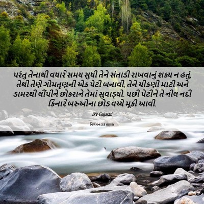 Picture 06 - નિર્ગમન 2:3 GUJIRV - પરંતુ તેનાથી - Bible Verse Picture