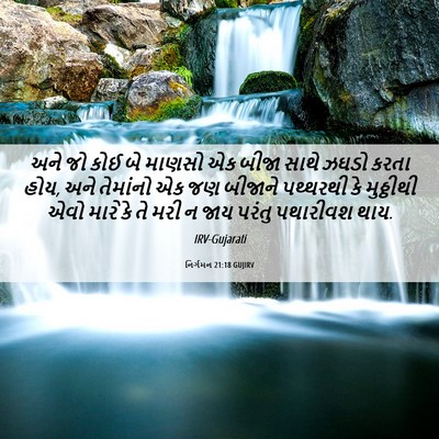 Picture 06 - નિર્ગમન 21:18 GUJIRV - અને જો કોઈ બે માણસો - Bible Verse Picture