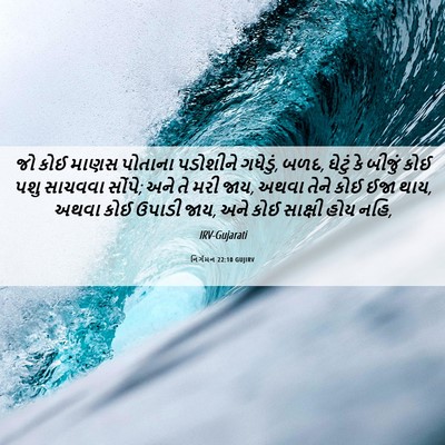 Picture 06 - નિર્ગમન 22:10 GUJIRV - જો કોઈ માણસ પોતાના - Bible Verse Picture