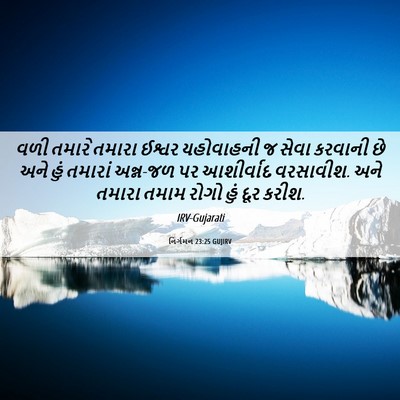 Picture 06 - નિર્ગમન 23:25 GUJIRV - વળી તમારે તમારા - Bible Verse Picture