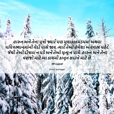 Picture 06 - નિર્ગમન 28:43 GUJIRV - હારુન અને તેના - Bible Verse Picture