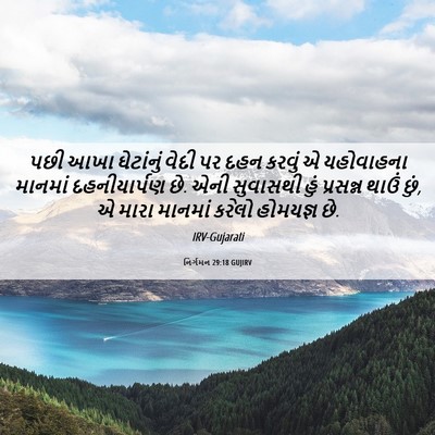 Picture 06 - નિર્ગમન 29:18 GUJIRV - પછી આખા ઘેટાંનું - Bible Verse Picture