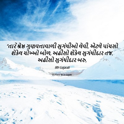 Picture 06 - નિર્ગમન 30:23 GUJIRV - “તારે શ્રેષ્ઠ - Bible Verse Picture