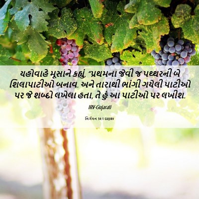 Picture 06 - નિર્ગમન 34:1 GUJIRV - યહોવાહે મૂસાને - Bible Verse Picture
