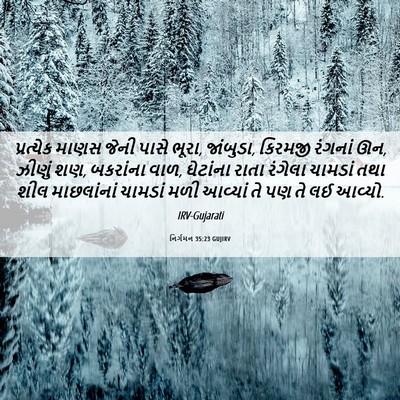 Picture 06 - નિર્ગમન 35:23 GUJIRV - પ્રત્યેક માણસ - Bible Verse Picture