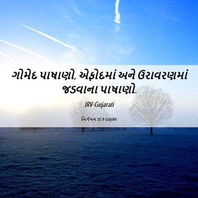 Picture 06 - નિર્ગમન 35:9 GUJIRV - ગોમેદ પાષાણો, - Bible Verse Picture