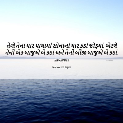 Picture 06 - નિર્ગમન 37:3 GUJIRV - તેણે તેના ચાર - Bible Verse Picture