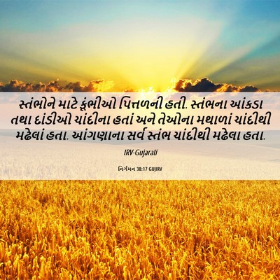 Picture 06 - નિર્ગમન 38:17 GUJIRV - સ્તંભોને માટે - Bible Verse Picture