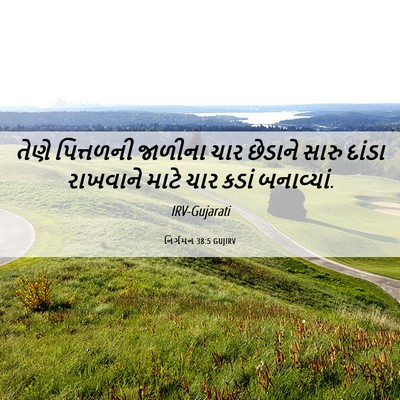 Picture 06 - નિર્ગમન 38:5 GUJIRV - તેણે પિત્તળની - Bible Verse Picture