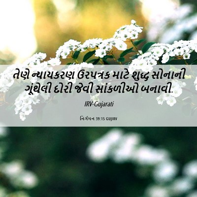 Picture 06 - નિર્ગમન 39:15 GUJIRV - તેણે ન્યાયકરણ - Bible Verse Picture