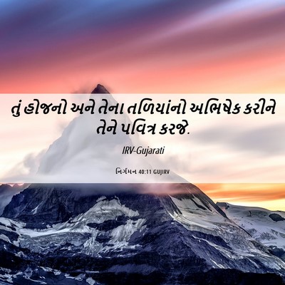 Picture 06 - નિર્ગમન 40:11 GUJIRV - તું હોજનો અને તેના - Bible Verse Picture