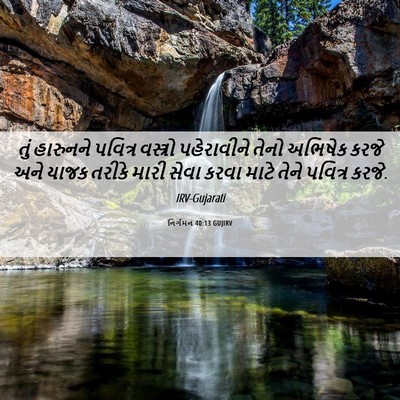 Picture 06 - નિર્ગમન 40:13 GUJIRV - તું હારુનને - Bible Verse Picture