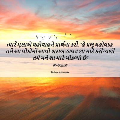 Picture 06 - નિર્ગમન 5:22 GUJIRV - ત્યારે મૂસાએ - Bible Verse Picture
