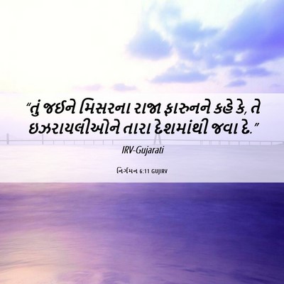 Picture 06 - નિર્ગમન 6:11 GUJIRV - “તું જઈને મિસરના - Bible Verse Picture
