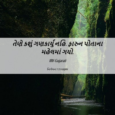 Picture 06 - નિર્ગમન 7:23 GUJIRV - તેણે કશું - Bible Verse Picture